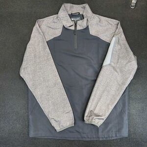 Holloway 229155 Raider Pullover‎ Large Gray Athletic Lightweight 1/4 Zip